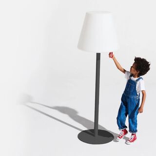 Boy with Edison the Giant